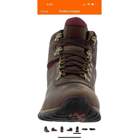 Timberland Hiking Boots Women's Size 9.5 M Norwood Mid Waterproof Dark Brown NEW - Picture 5 of 7